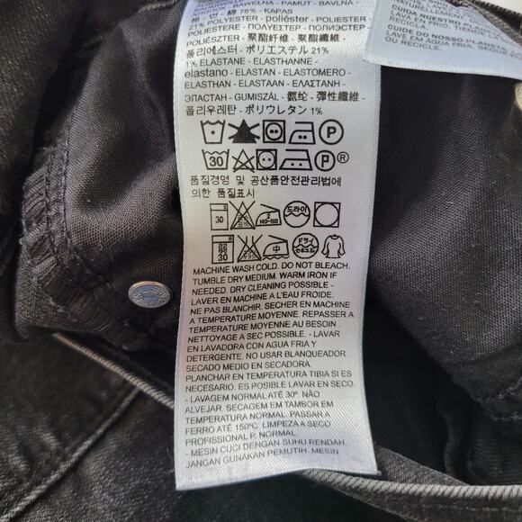 Levi's Size 14 505 Straight Leg Black Denim Classic Essential Jeans - Picture 8 of 9